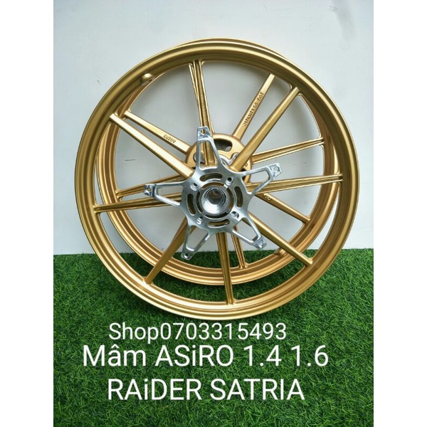 CẶP BÁNH MÂM 8 CÂY RAIDER SATRIA KÈM PAT ĐĨA NGÔI SAO GẮN NHƯ ZIN