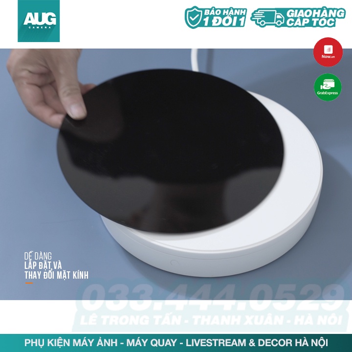 ĐẾ XOAY BÀN XOAY SẢN PHẨM 23CM - CHỊU LỰC 7KG - BÀN QUAY SẢN PHẨM, ĐẾ QUAY SẢN PHẨM - AUG Camera Hà Nội