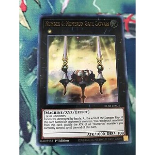 Thẻ bài YUGIOH - Number 4: Numeron Gate Catvari - BLAR-EN025 - Ultra Rare