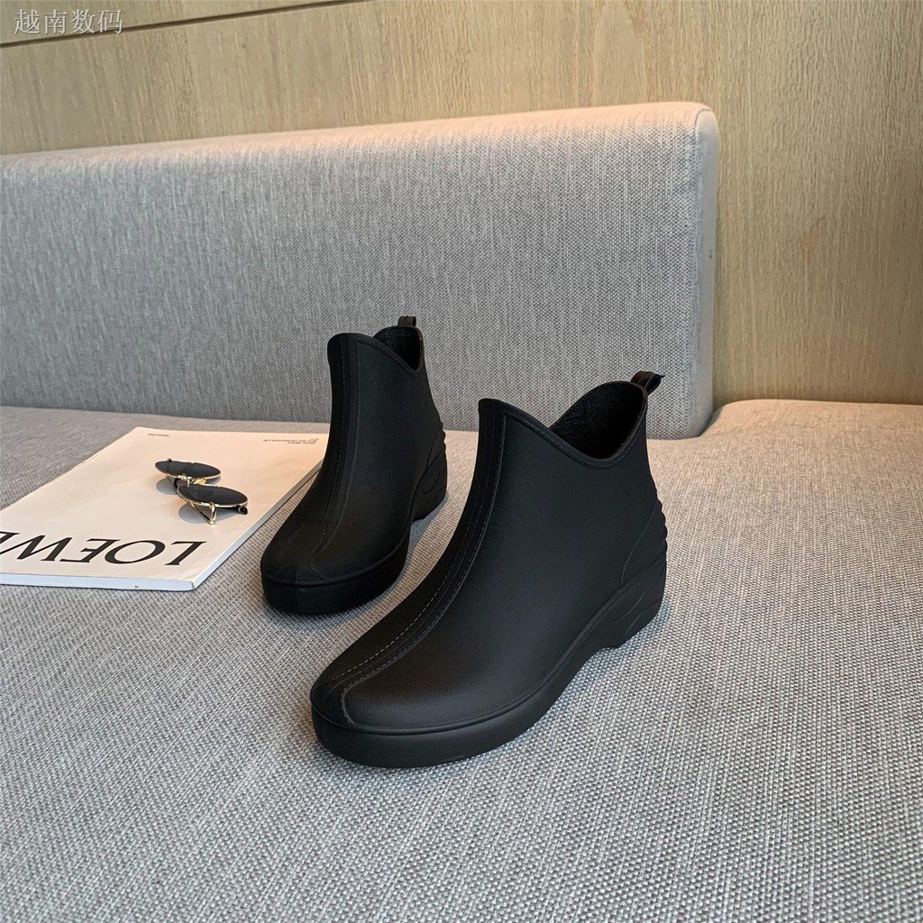 Giày Boot Đi Mưa Cổ Thấp Chống Trượt Giữ Ấm Phong Cách Nhật Bản Thanh Lịch Sành Điệu | BigBuy360 - bigbuy360.vn