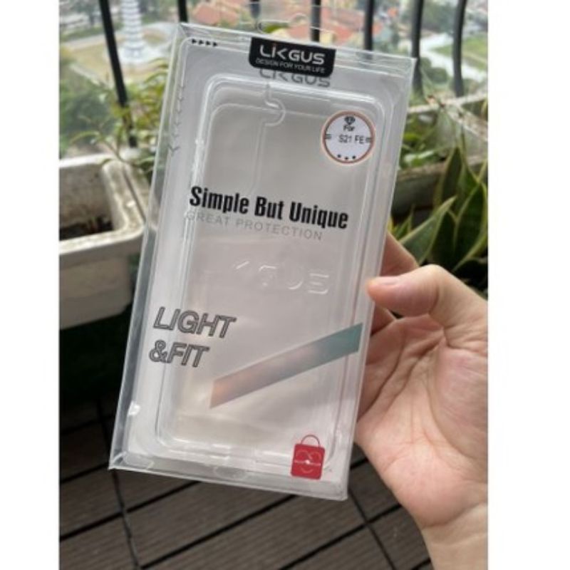 Ốp lưng LIKGUS samsung S21 FE lưng trong viền chống sốc không ố vàng.