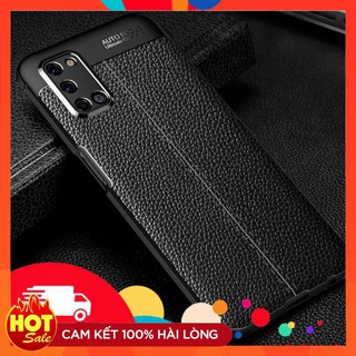 Ốp Lưng Samsung Galaxy M21 2020 Vân da Auto Focus ( Đen )