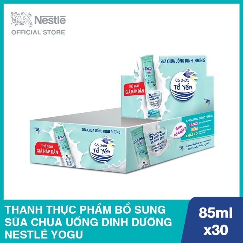 SỮA CHUA UỐNG DINH DƯỠNG NESTLE YOGU TỔ YẾN  - TIẾP ĐỀ KHÁNG CHO MẠNH MẼ NHƯ GẤU