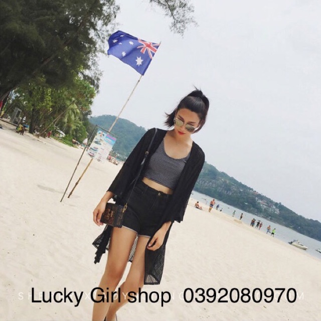 Áo khoác cardigan chống nắng đi biển dạo phố công sở sành điệu phong cách Hàn Quốc - Lucky Girl shop