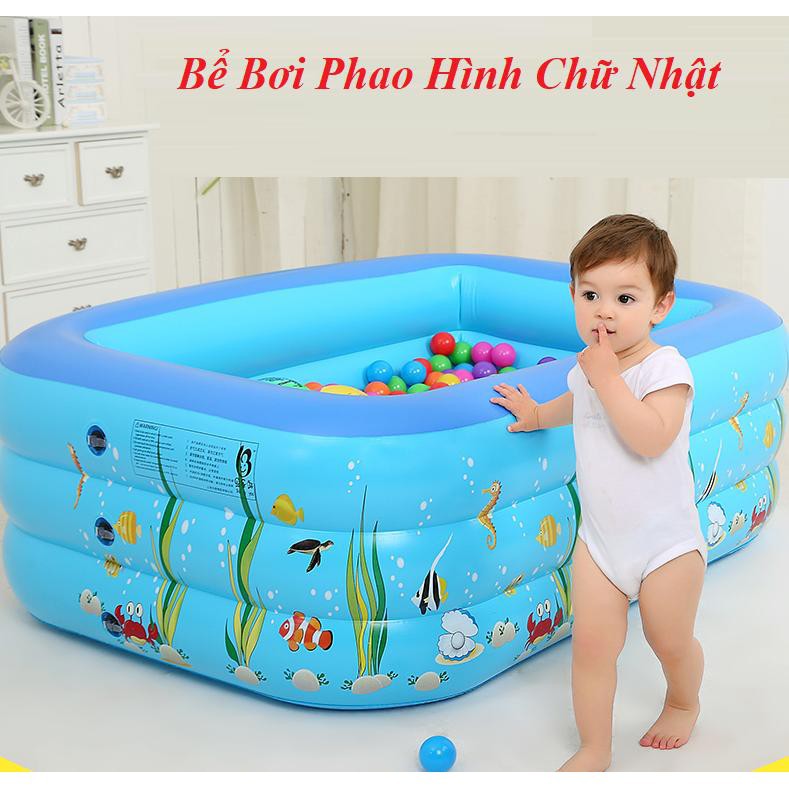 Bể Bơi 3 Tầng 130 Cm , Kèm Bơm Bể ( giao mẫu ngẫu nhiên )