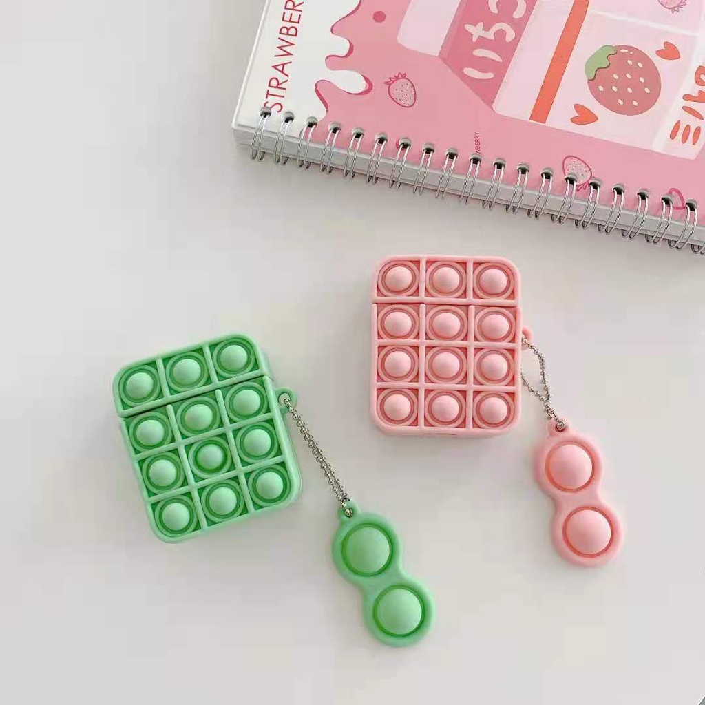 Vỏ bảo vệ hộp sạc tai nghe compatible for airpods 1/2/3 bằng silicon giảm căng thẳng