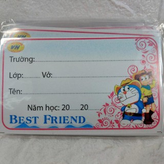 Set 50 nhãn vở Best Friend
