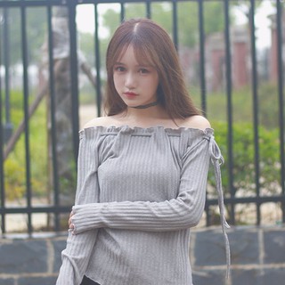 Áo hàn Quốc trể vai len
