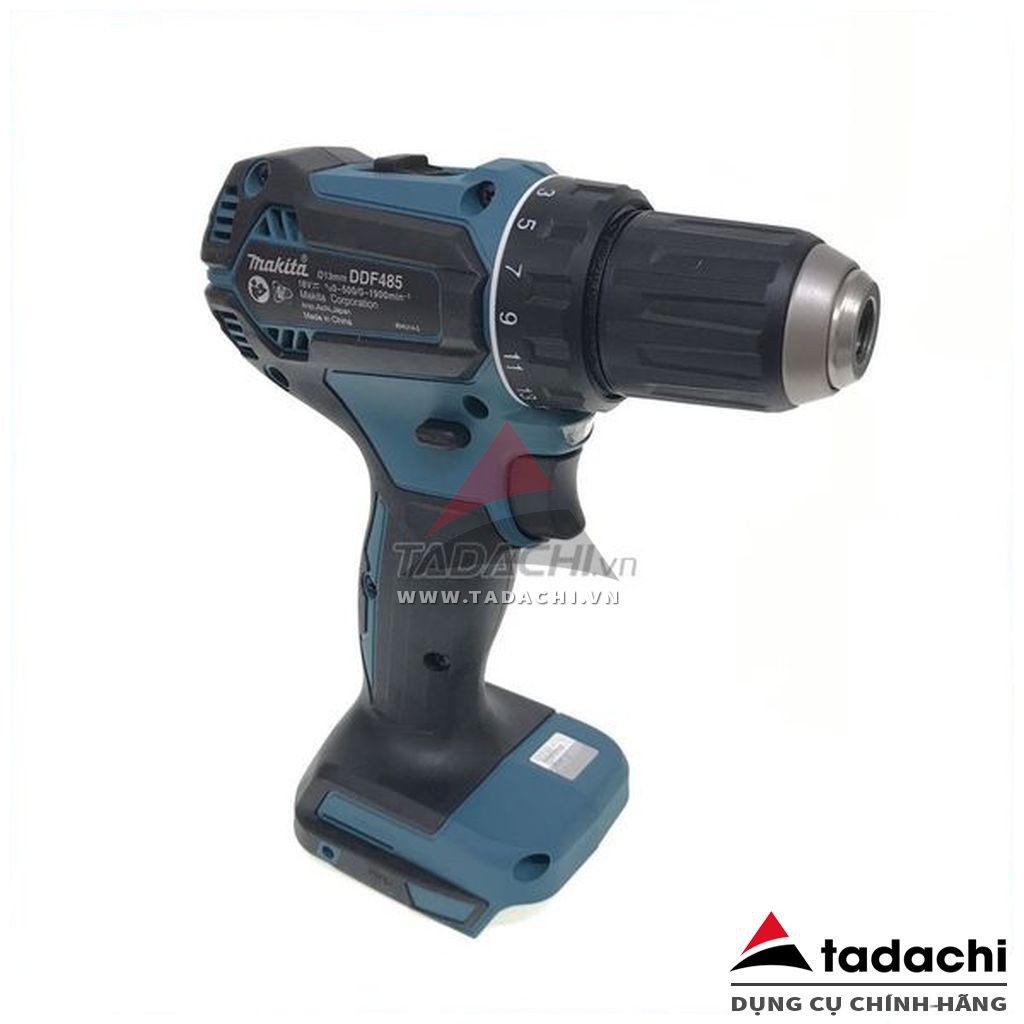 Máy khoan và vặn vít dùng pin 18V Makita DDF485Z (thân máy không pin sạc)