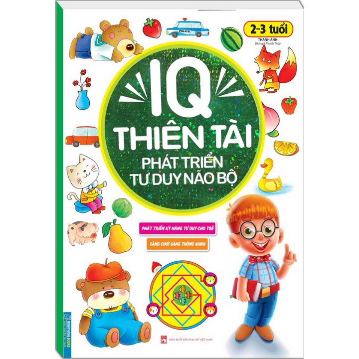 Sách Thiếu Nhi - IQ thiên tài phát triển tư duy não bộ 2-3 tuổi (Cho Trẻ Từ 2-3 Tuổi)