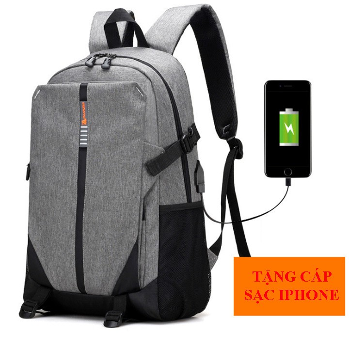 Balo Thời Trang Nam Nữ Phong Cách Hàn Quốc, Nam Lịch Lãm, Nữ Cute, Sẵn Cap Sạc Điện Thoại - BL33
