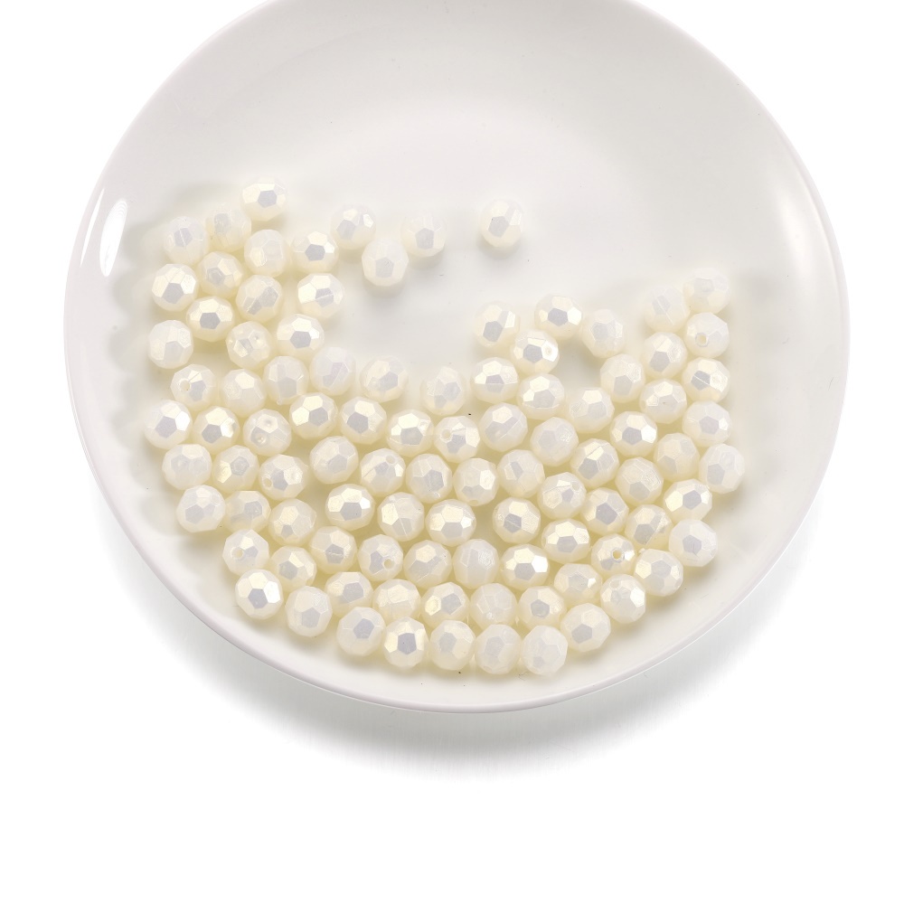 100 cái ABS 8mm dễ thương đầy màu sắc hạt chuỗi hạt làm bằng tay