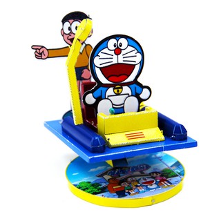 Mô hình 3D kim loại lắp ráp Doremon - Nobita cánh cửa thần kỳ, cỗ máy thời gian, Mô hình lắp ráp 3D thép - Chưa Lắp