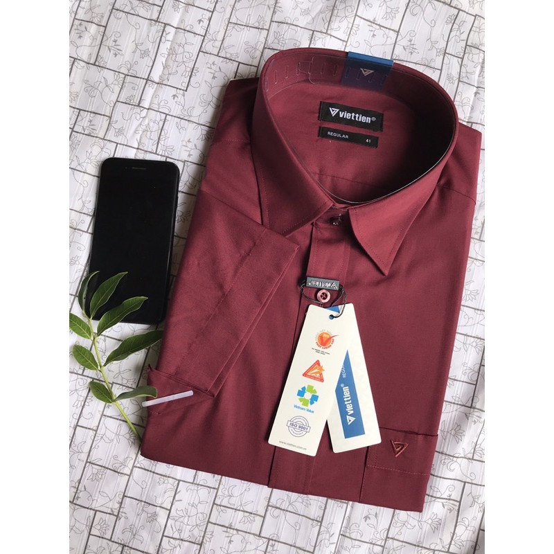 ÁO SƠ MI VIỆT TIẾN TRƠN TAY NGẮN (chính hãng giá rẻ) | BigBuy360 - bigbuy360.vn