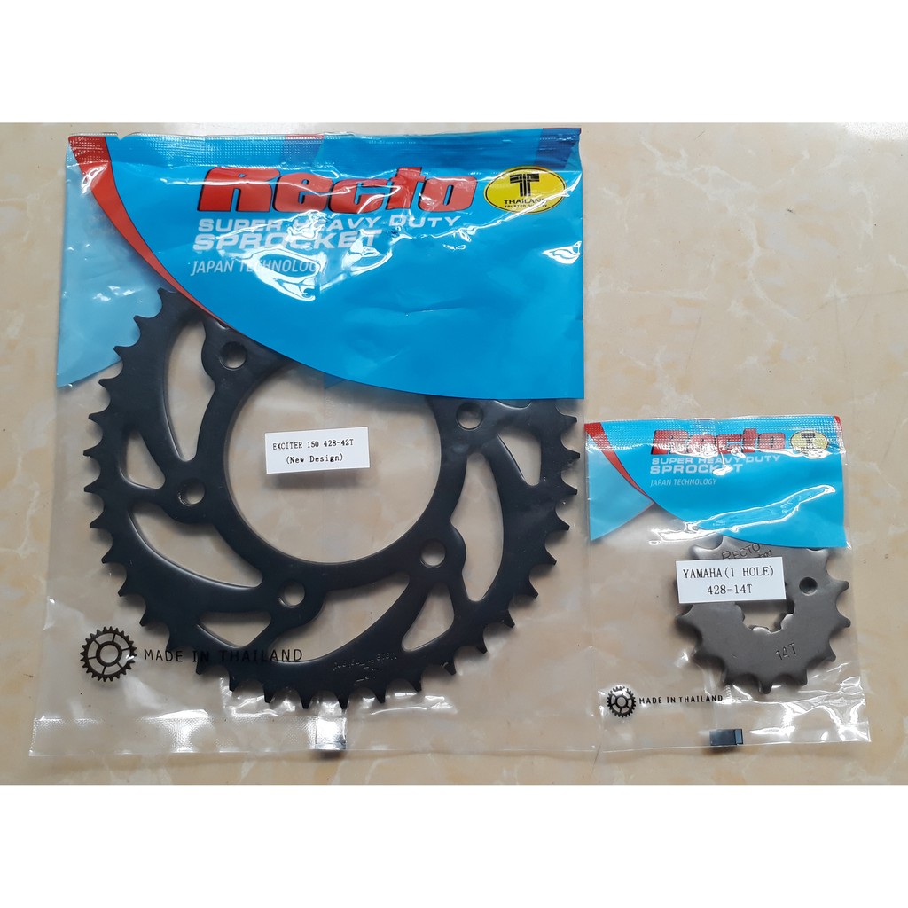 Bộ Nhông dĩa Recto cho Exciter Size Zin 14-42T