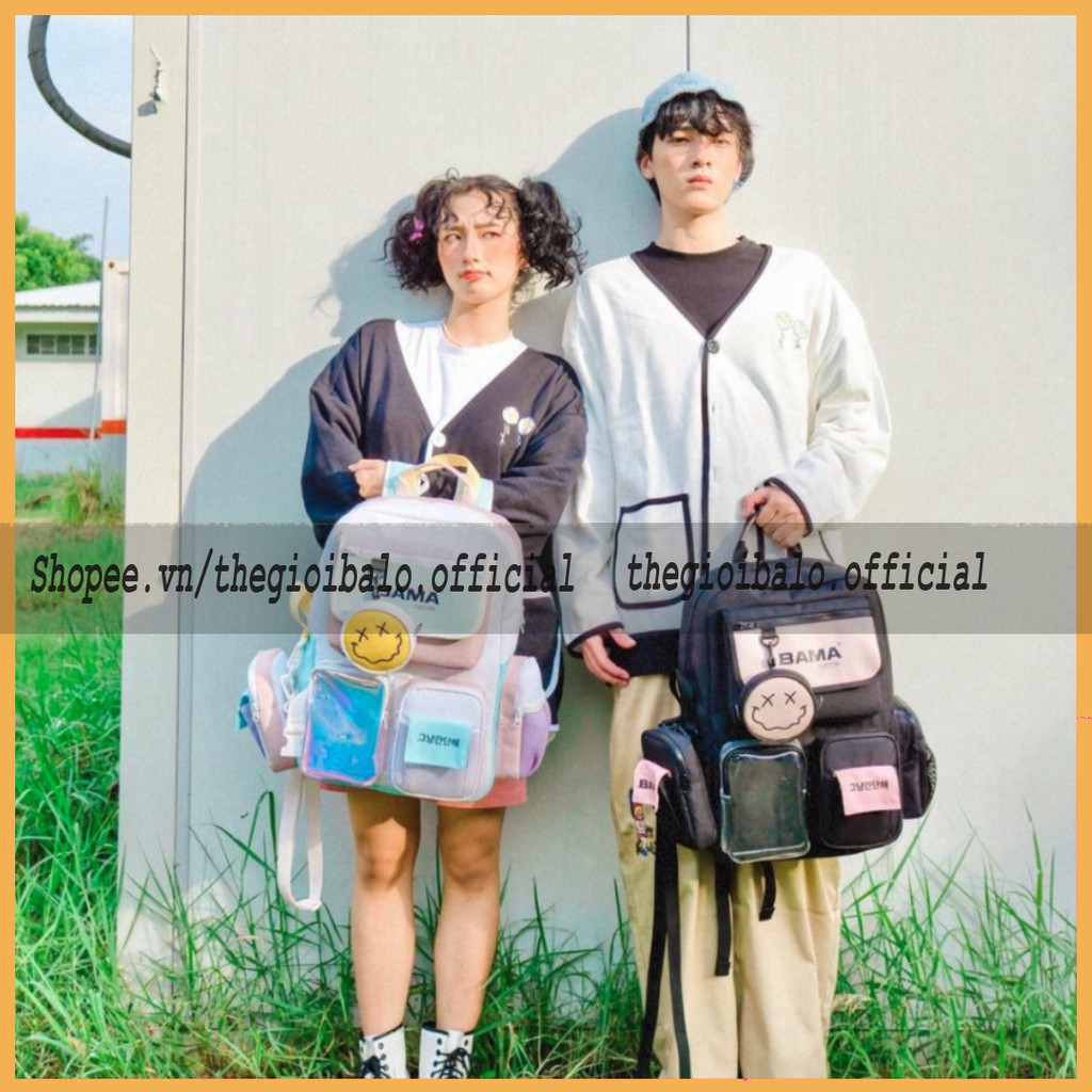 Balo cặp ulzzang basic nam nữ thời trang đi học đi chơi du lịch giá rẻ đựng vừa laptop canvas BAMA | TGBL store