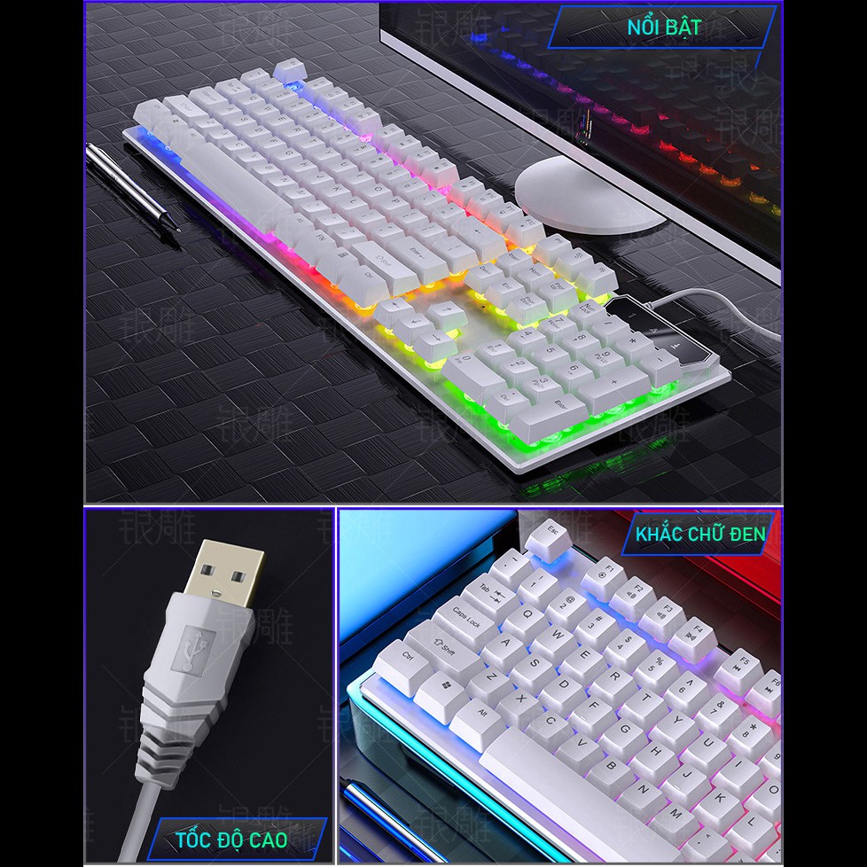 Bàn Phím Máy Tính Gaming RGB SIDOTECH YINDIAO V4 Có Dây / Đèn LED RGB Chống Nước Chơi Game Máy Tính Esport - Chính Hãng | WebRaoVat - webraovat.net.vn