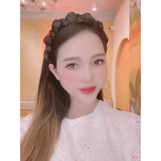 Bờm lụa nơ Hoa Hồng