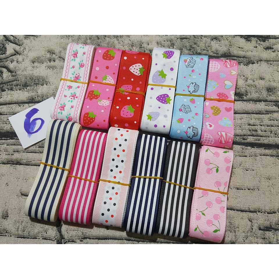 SALE SÉT RUY BĂNG GÂN HOẠ TIẾT 2.2-2.5CM