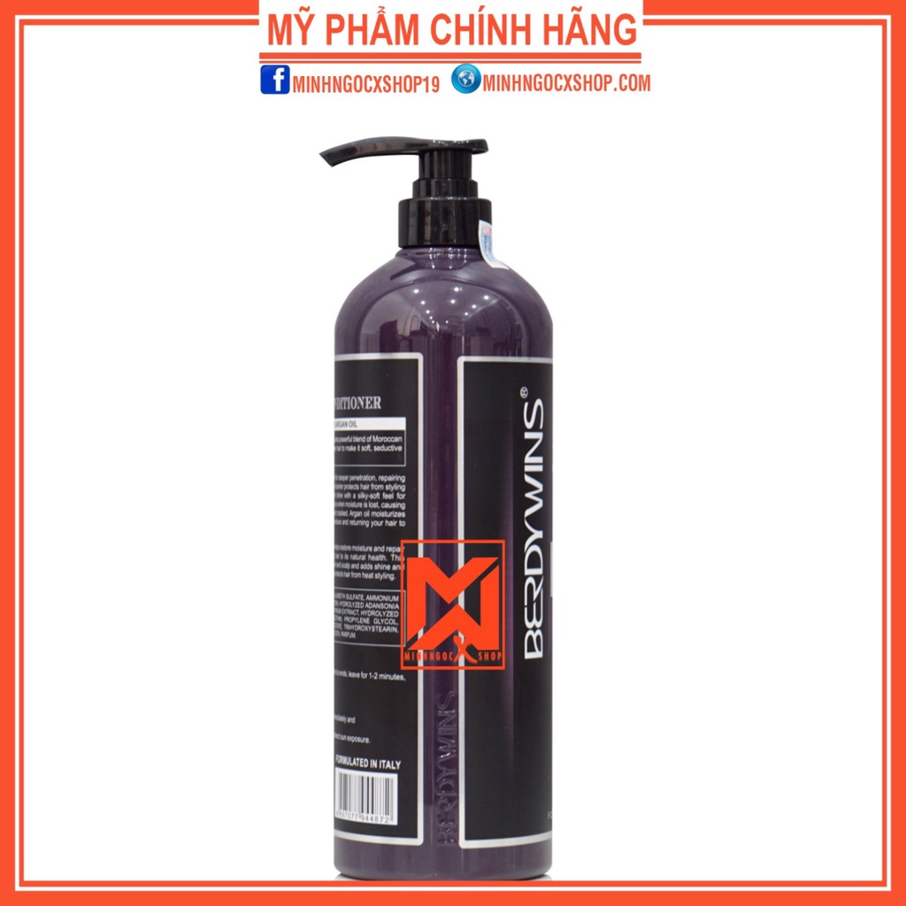 Dầu xả phục hồi hư tổn BERDYWINS ARGANOIL 1000ml chính hãng