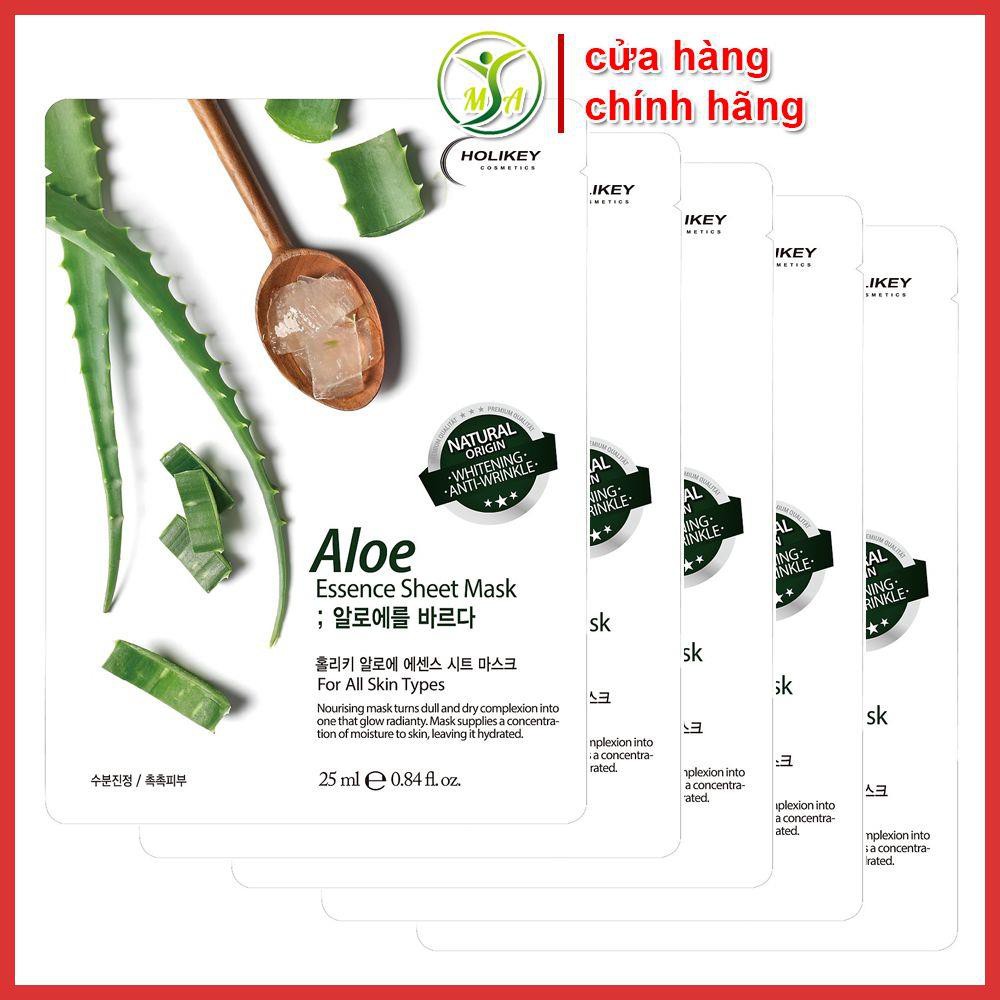 Combo 10 mặt nạ đắp mặt tinh chất lô hội Holikey Aloe Vera Essence Sheet Mask