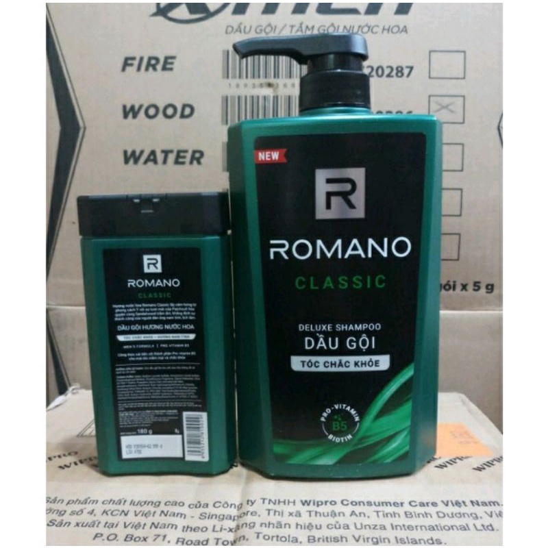 Dầu gội romano 180g/650g