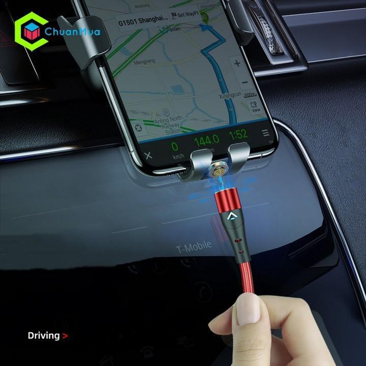 Dây Sạc Hút Nam Châm Hỗ Trợ Sạc Nhanh Chuẩn Kết Nối Phát Sáng Đầu Nam Châm Hút Bao Gồm 3 Đầu Sac