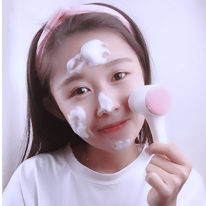 Bàn chải hai mặt bằng silicon hỗ trợ làm sạch da mặt | BigBuy360 - bigbuy360.vn