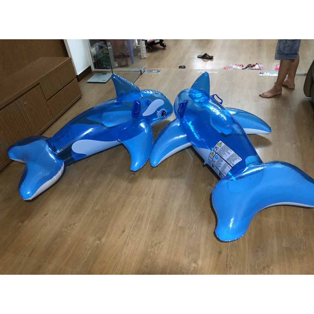 [LIFEMALL25015 - 12% đơn 250K] Phao bơi cá voi chính hãng INTEX 58523, phù hợp 1-2 bé ngồi, tải trọng tối đa 40kg