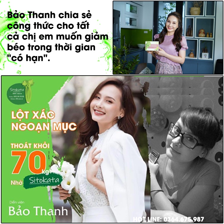 Bột cần tây Sitokata công nghệ sản xuất Nhật Bản hỗ trợ giảm cân | Hộp 20 gói 5gram tặng kèm bình đựng,cuốn cẩm nang