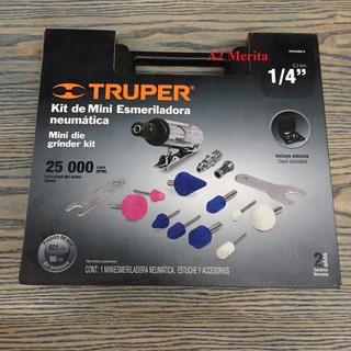 Bộ máy mài 1/4" và phụ kiện dùng khí nén Truper 16887 (TPN-876K-2)