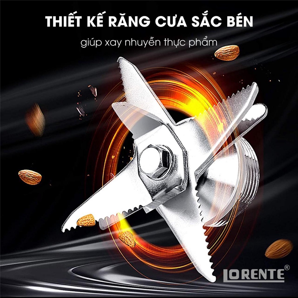 [Chính hãng] Máy xay nấu sữa hạt 1.75L Lorente LT-2056 cối thủy tinh 5 lớp, có thể nấu sữa đậu nành, bắp khi đang xay