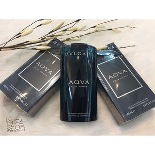 Gel tắm gội nước hoa bvlgari aqua pour homme 200ml