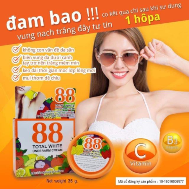 Kem xóa thâm 88 Total White Underarm Cream Thái Lan (35g)