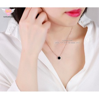Dây chuyền titan 2 mặt trắng đen