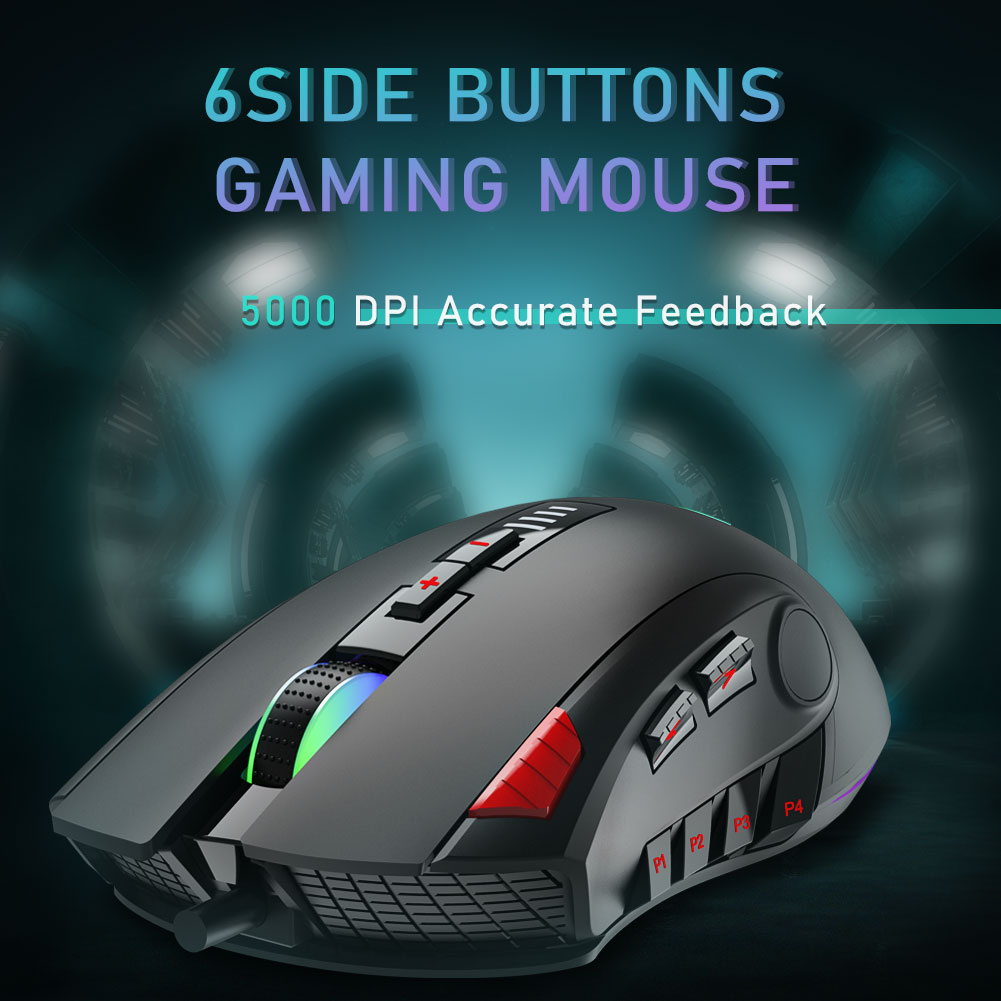 Chuột gaming AULA H512 6 nút bấm 6DPI tiện lợi cho máy tính