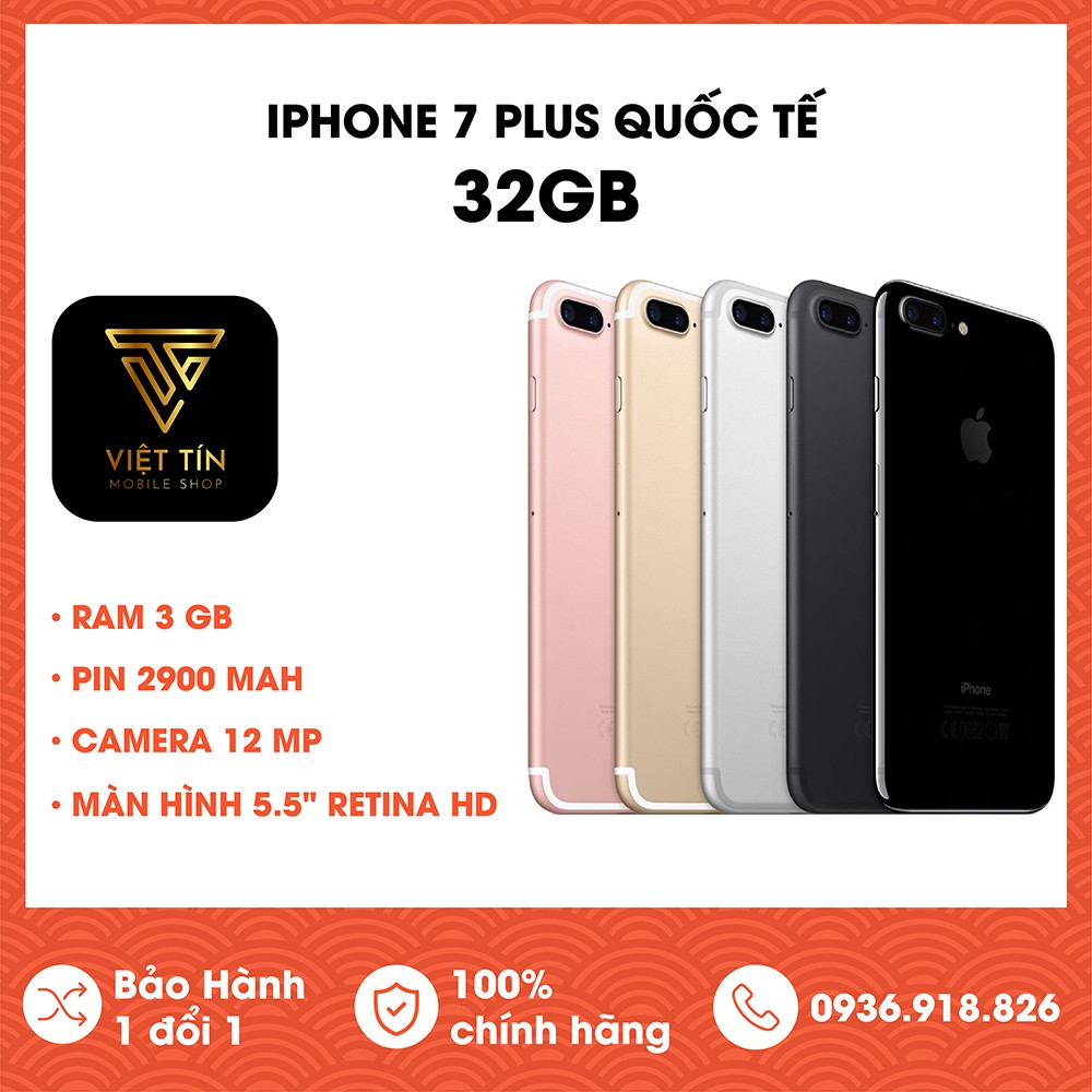 Bán điện thoại iPhone 7 plus 32gb Quốc Tế