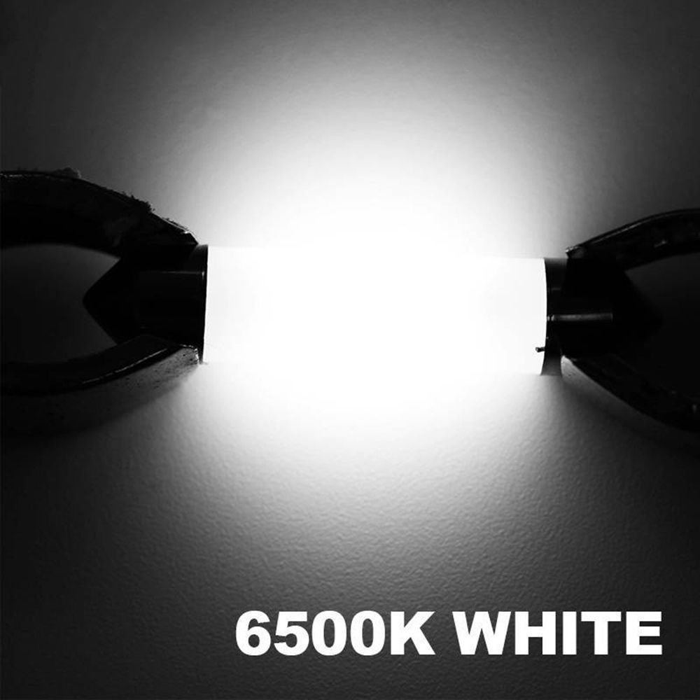 Bộ 2 Đèn Led Cob 31mm Ánh Sáng Trắng 36mm Gắn Biển Số Xe Hơi