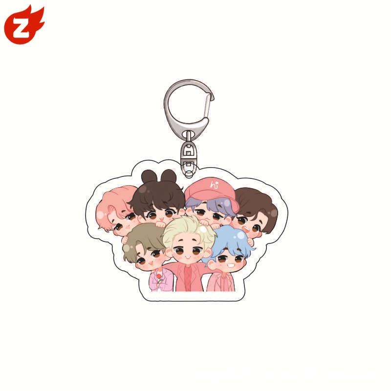Móc Khóa Hình Kẹo BTS Hoạt Hình Sáng Tạo Hàn Quốc