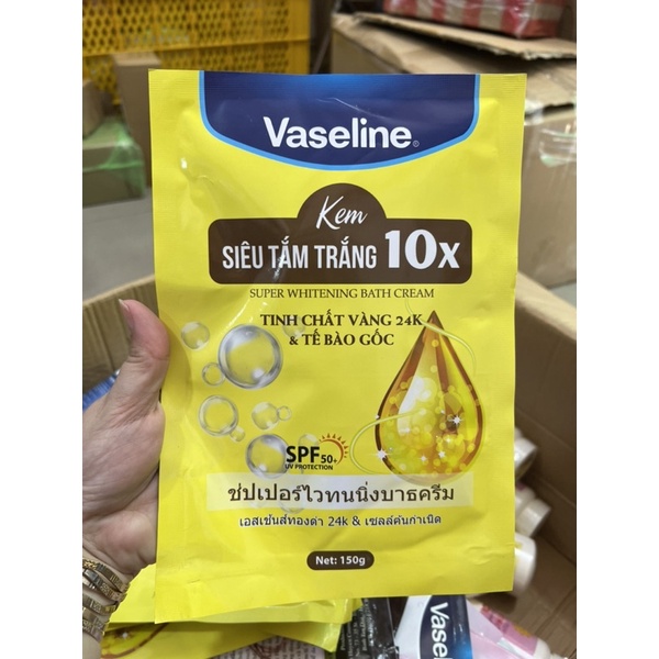 Kem tắm trắng da Vaseline Thái Lan whitening body shower 120gr