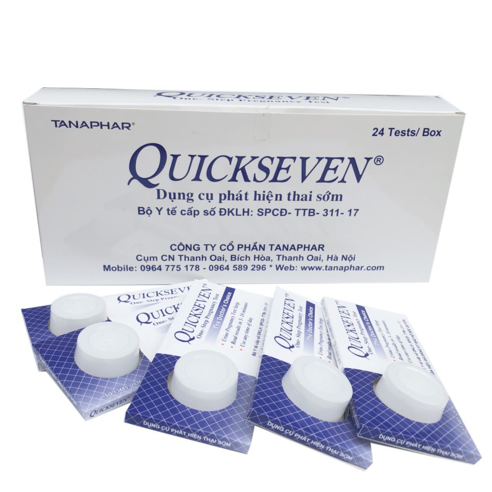 Que thử thai Quickseven- Test thử thai hai vạch sớm nhanh hiệu quả tức thì