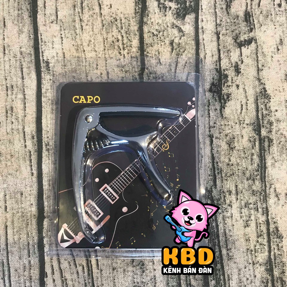 Capo guitar có đuôi móc chốt thay dây KBD 5A14 tặng kèm pick gảy