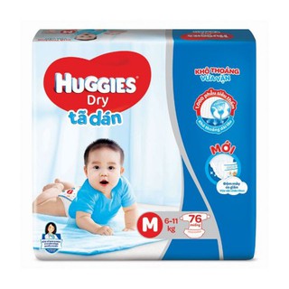 tã dán Huggies M74/L68/XL62