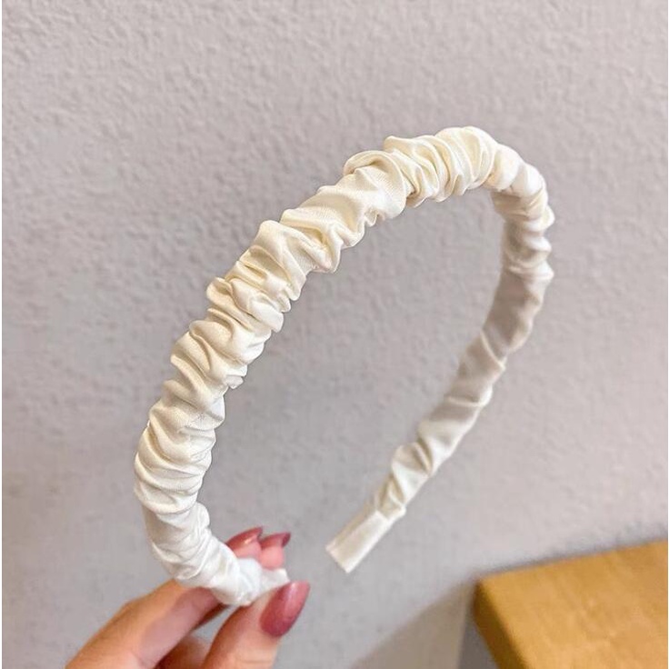 Dễ Thương Băng Đô Vải satin Xếp Ly Xinh Xắn Cho Nữ