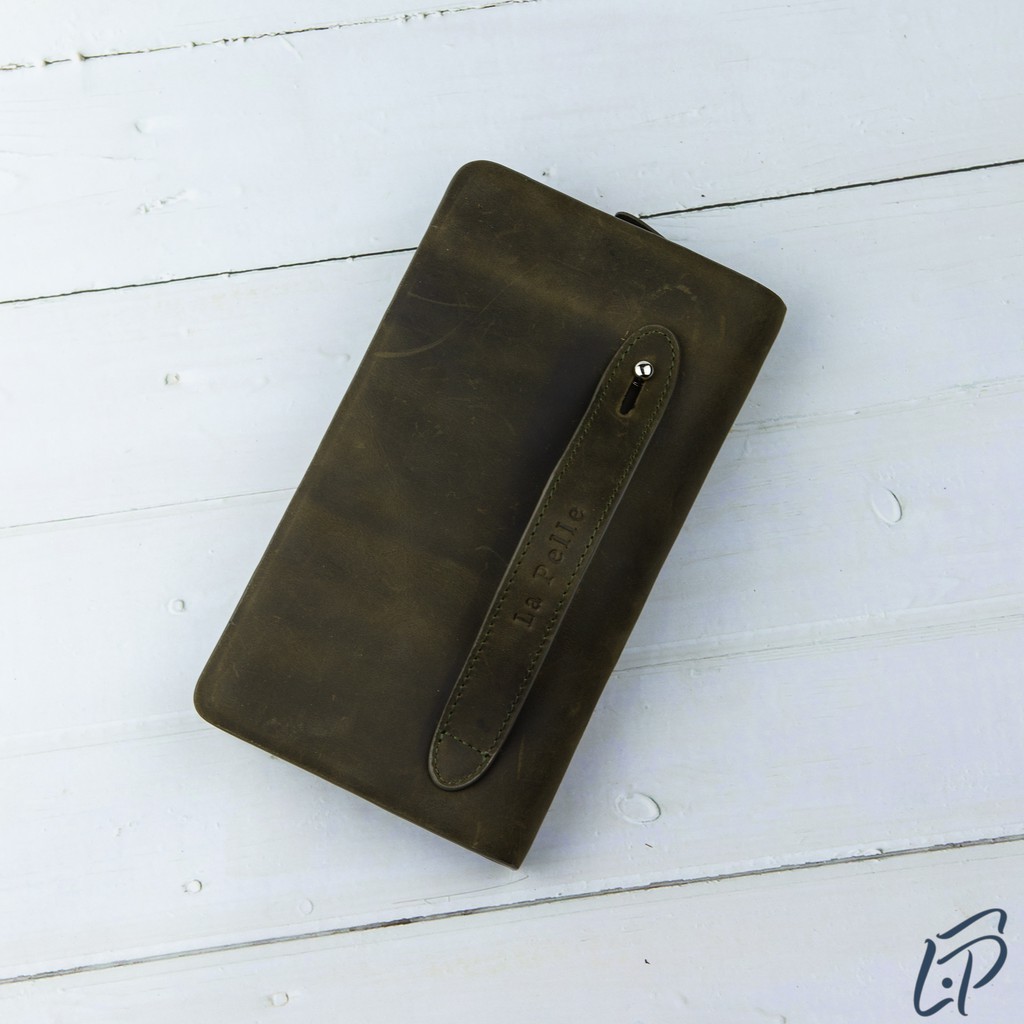 Ví Da Nam Dài Cầm Tay (Clutch) Da Sáp Ngựa Điên Một Khóa Kéo phiên bản 2020 nhiều màu sắc