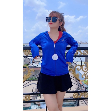 Áo khoác nữ chống nắng, che nắng có khoá kéo và mũ