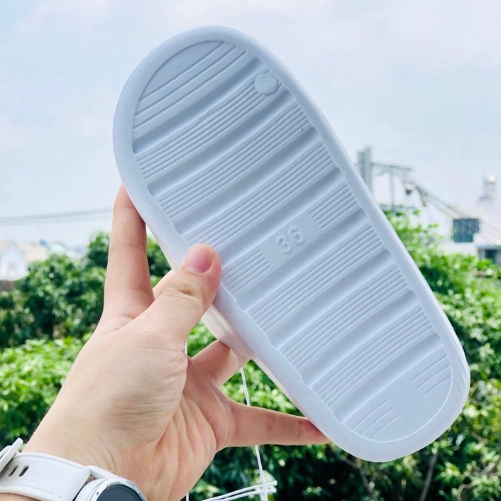 Dép Gấu ❤️FREESHIP + HỘP❤️ dép thể thao quai ngang nam nữ đế độn 4cm có tem mác, bao bì đầy đủ, dép đi mưa