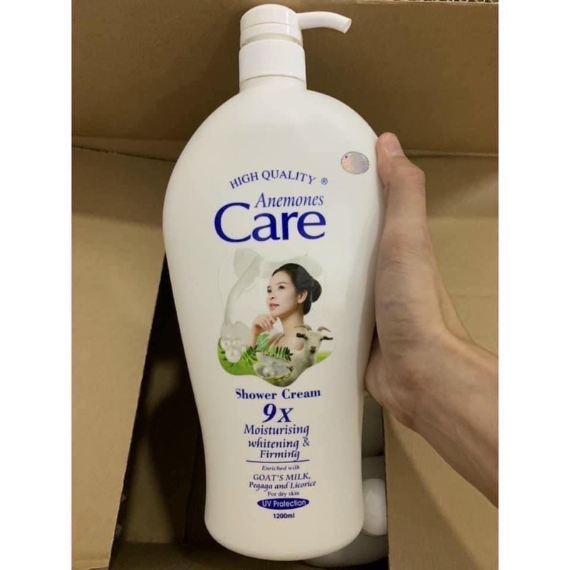 Sữa Tắm Dê White Care 9X 1200ml Sáng Mịn Hơn Thơm Lâu Hơn