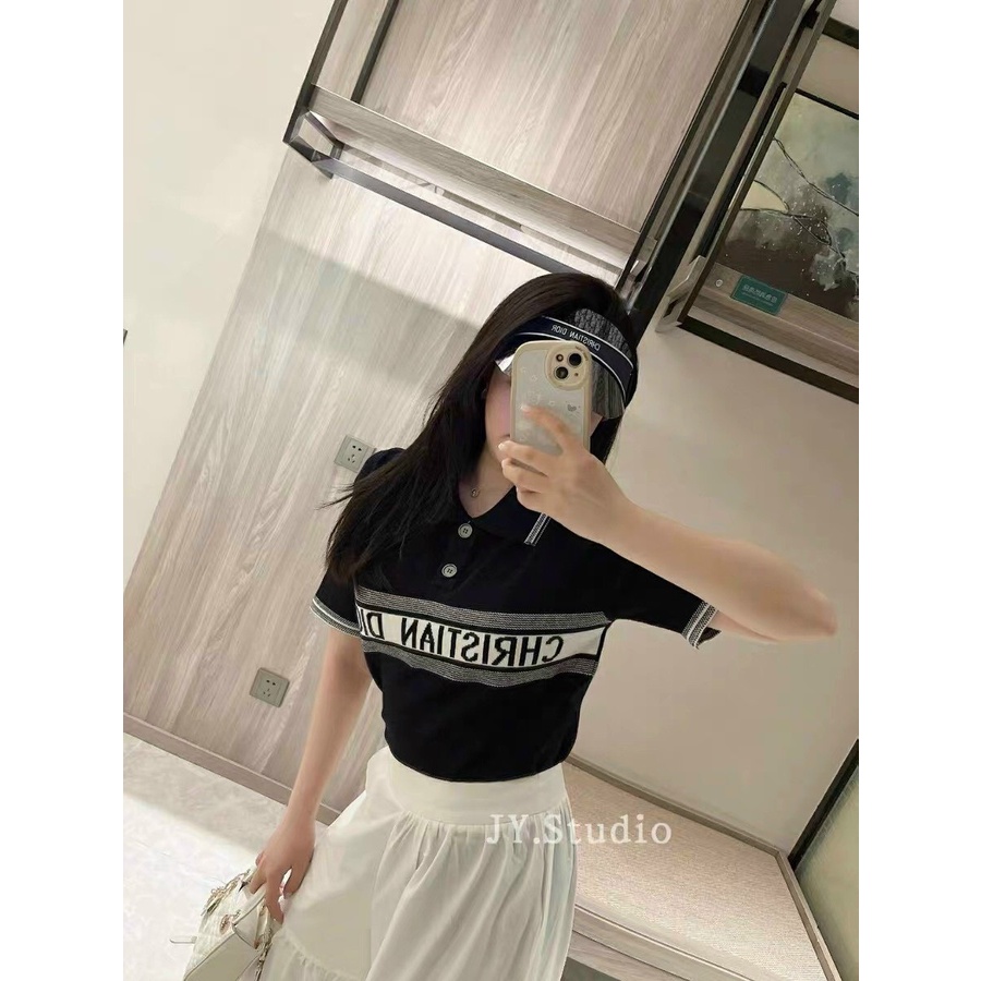 Áo Polo Nữ 2 Màu Trắng Đen Chất Poly Cá Sấu,