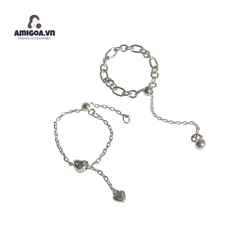 ✨✨ Nhẫn Dạng Chuỗi Xích Tình Yêu Phối Tua Rua Cá Tính Hợp Thời Trang Cho Nữ